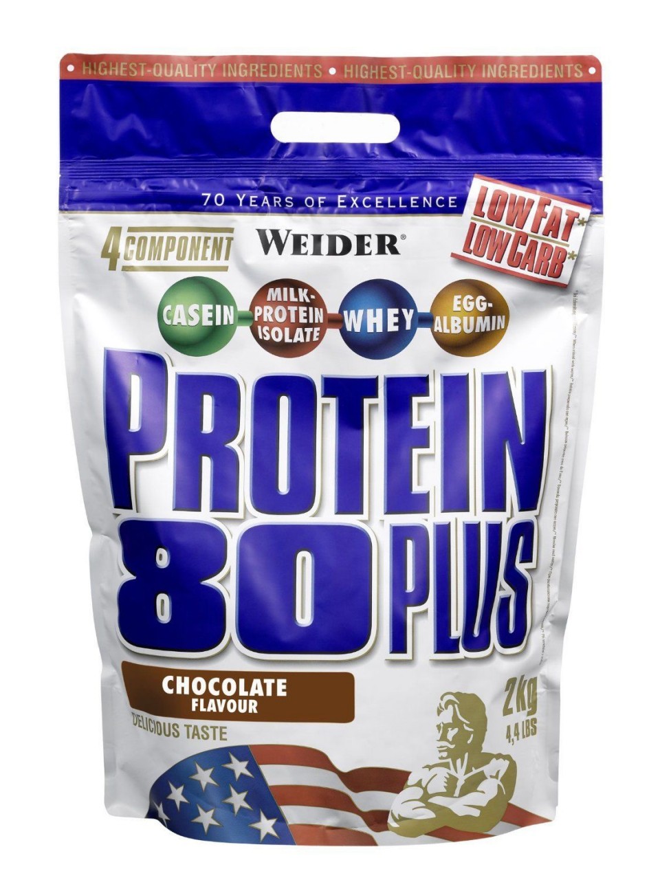 Weider - Protein 80 Plus - 2 Kg - 4 Komponenten Eiwei - Casein / Whey