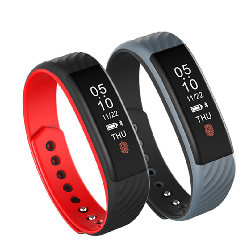 W810 0,84 Zoll Herzfrequenzmesser Fitness Sleep Tracker Anruferinnerung Smart Wristband