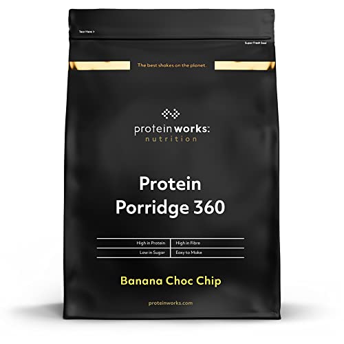 High Protein Porridge 360 | Wenig Zucker | Premium Vollkorn, Ballaststoffreiche Haferflocken | Mit Vitaminen | THE PROTEIN WORKS | Banane-Schoko-Chip | 2kg