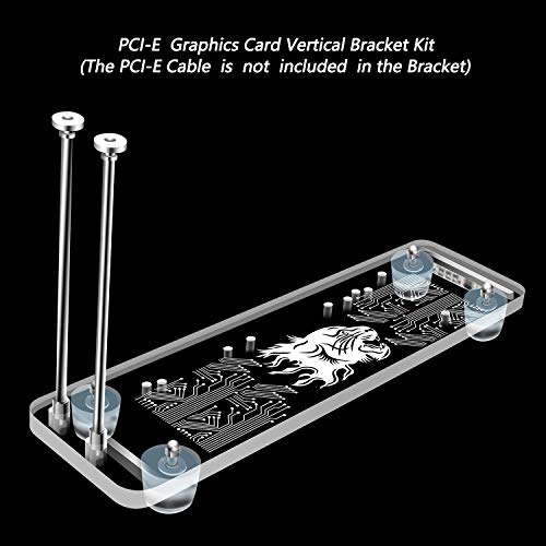 LeHang PCI-E 3.0 16X Grafikkarte vertikaler Ständer/Sockel mit RGB-LED-Licht für DIY ATX-Gehäuse (PCI-E-Verlängerungskabel Nicht enthalten)