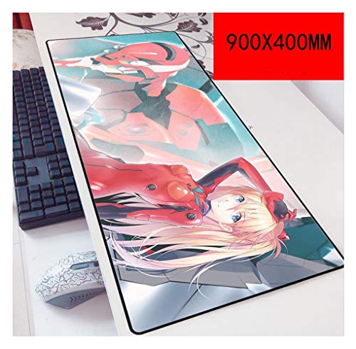 IGIRC Mauspad Evangelion 900X400mm Mouse pad, Speed Gaming Mousepad,Extended XXL Large Mousemat with 3mm-Thick Base,for notebooks, PC, R
