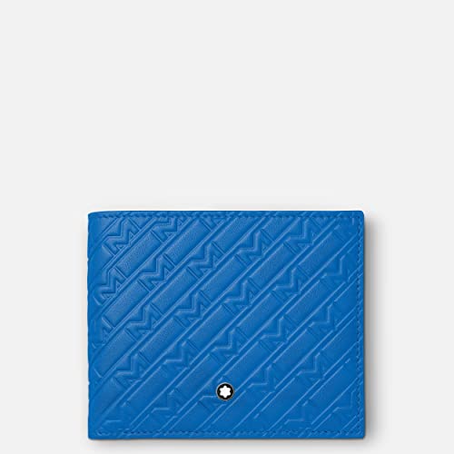 Montblanc M_Gram Brieftasche 8cc aus Leder in der Farbe Blau, Maße: 11cm x 9,5cm x 1cm, 130027