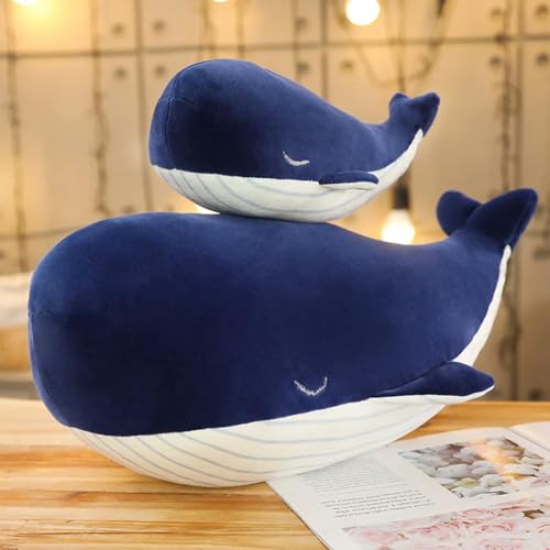 KiLoom Super Soft Plush Toy Sea Animal Big Blue Whale Soft Toy Stuffed Animal Birthday Gift 25cm 1