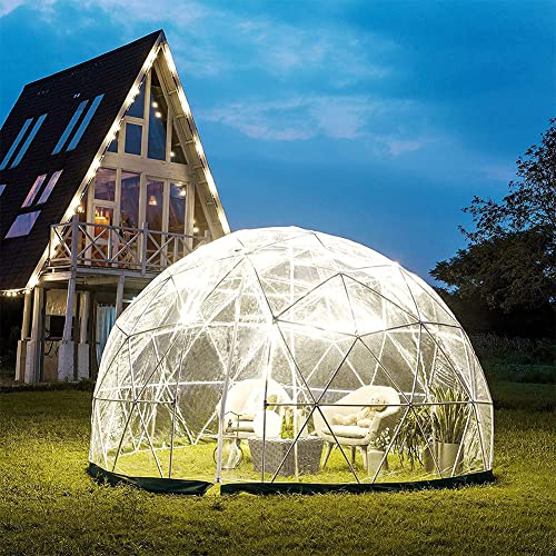 Garten-Iglu-Kuppel, Blasenzelt-Kuppelhaus, 12 Fuß/3,6 m transparentes Campingzelt bietet Platz für 5–7 Personen, aufblasbares Blasen-Iglu-Zelt für den Außenbereich, für Hinterhof, Outdoor, Party