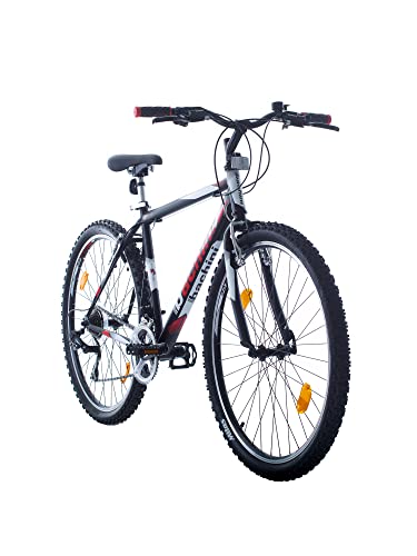 Multibrand Probike PRO 27.5 Zoll Fahrrad Mountainbike Shimano 21 Gang, Herren, Damen, Jungen geeignet ab 170-185 cm (Schwarz Rot Matt)