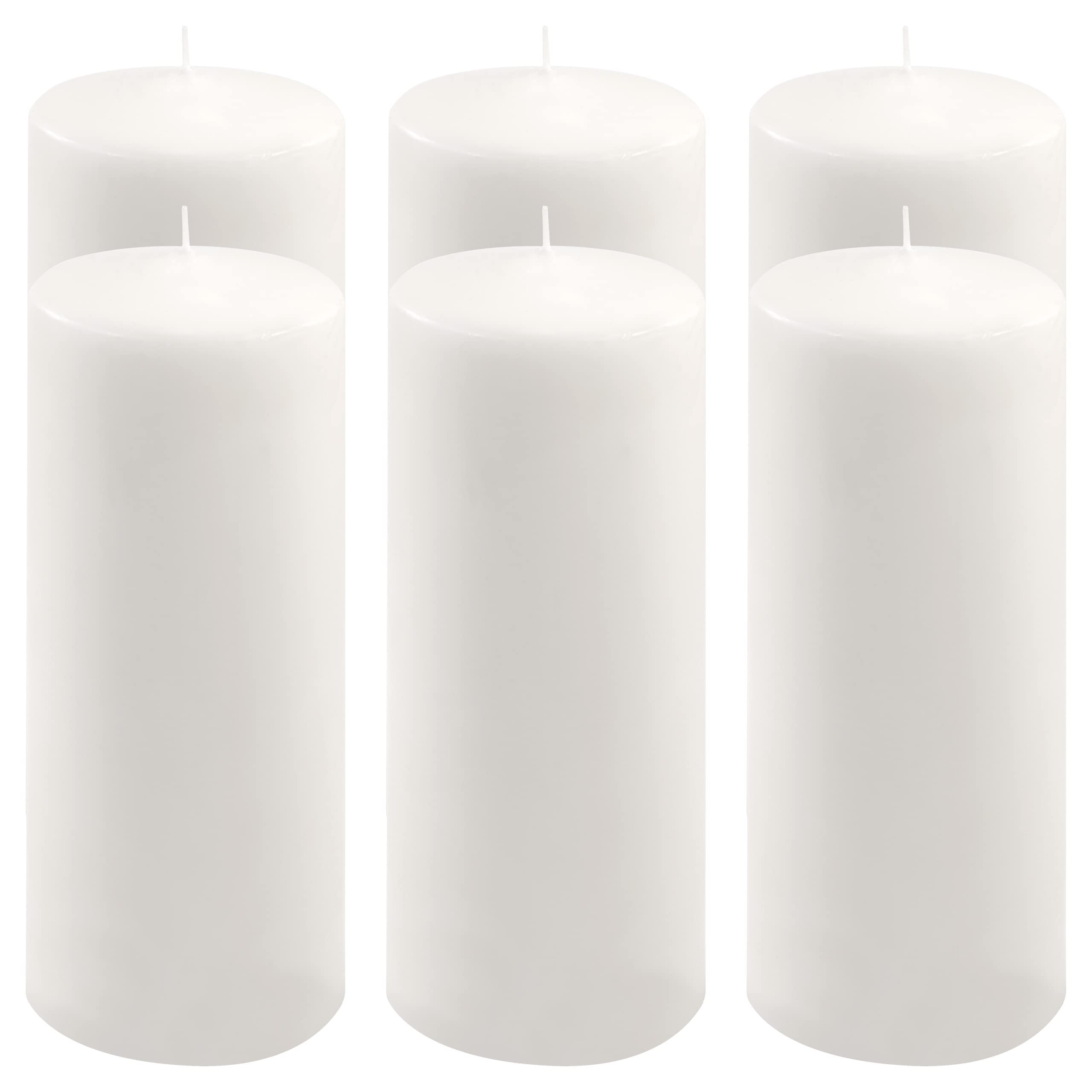 Stumpenkerze weiß Höhe 25 cm Ø 10 cm lange Brenndauer Rund-Kerze Säulenkerzen Kerzen-Deko Tafelkerzen Weihnachts-Kerzen Hochzeit Xmas (6)