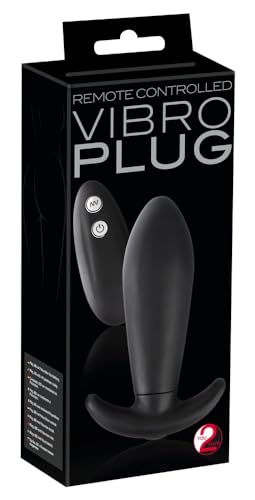 You2Toys Black Vibro Plug - softer Analvibrator für sie und ihn, vibrierender Analplug für Anfänger und Profis, schwarz