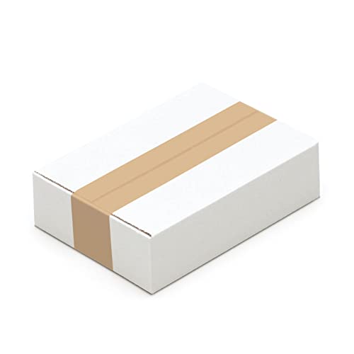 KK Verpackungen® Faltkartons | 150 Stück, 215 x 150 x 55 mm, Versandkartons in Weiß nach Fefco 0201 | Kartons für den Paketversand
