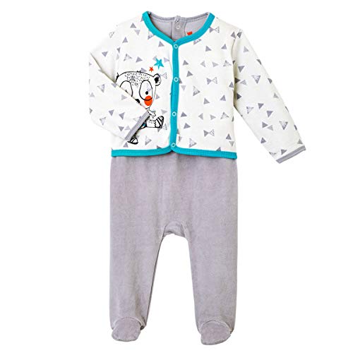Pyjama Baby Samt Effekt 2-teilig Crazy Bear – Größe – 6 Monate (68 cm)