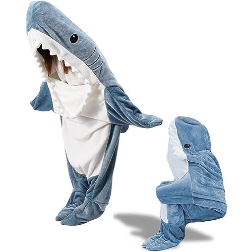 sPeesy Hai Decke Erwachsene Shark Blanket Zum Anziehen Flanell Shark Schwanz Decke Hai Decke Schlafsack Kostüm Für Cosplay-Shows, Cartoon-Pyjamapartys, Verkleidungen (Size : 170CM)
