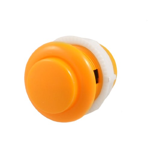 TELoni Videospiel-Leiterplatten-Lötknopf, orange, 28 mm Durchmesser, kurzzeitiger Druckknopf