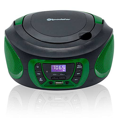 Tragbares Stereo-Radio FM + CD - MP3-Player und grüner USB-Eingang