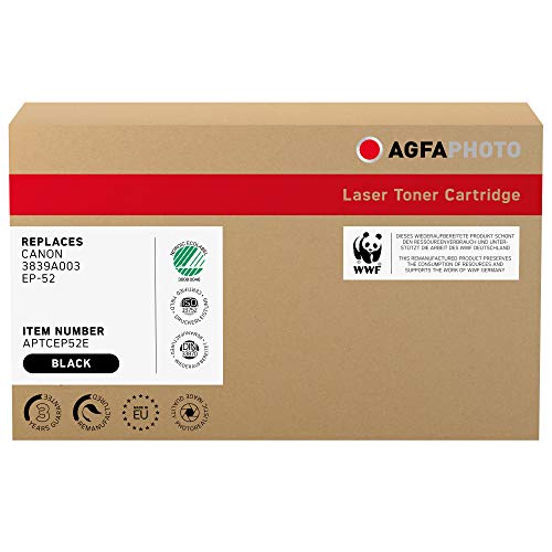 AgfaPhoto Laser Toner ersetzt Canon 3839A003; EP-52, 10000 Seiten, schwarz (für die Verwendung in Canon LBP-1760)
