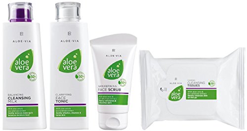 LR ALOE VIA Aloe Vera Gesichtsreinigungs-Set (Reinigungsmilch, -tücher, Gesichtswasser & -peeling)