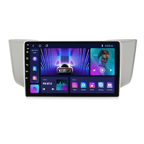 Für Lexus RX300 RX330 RX350 RX400H Android 12 Autoradio Mit Wireless Carplay Android Auto, 9 Zoll Touchscreen Autoradio Mit GPS Bluetooth HiFi RDS DSP WiFi SWC + Rückfahrkamera (Size : M600S - 8 Core