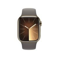 Apple Watch Series 9 (GPS + Cellular) 45mm Edelstahlgehäuse gold, Sportband g...