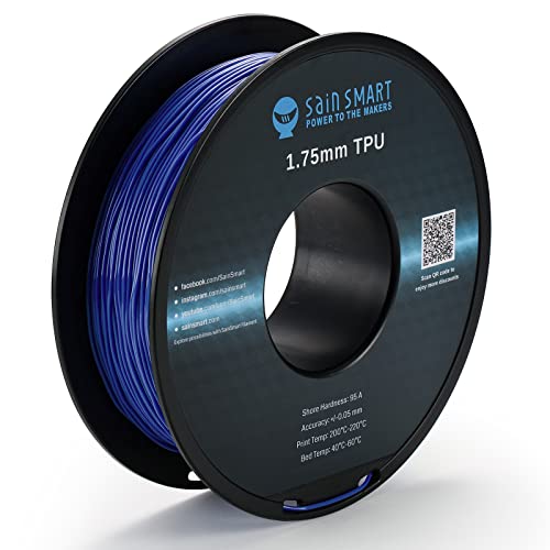 SainSmart flexibles TPU 3D-Druck-Filament, 1,75 mm, 0,8 kg, Maßgenauigkeit +/- 0,05 mm, Galaxy Blue