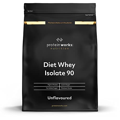 Diet Whey Isolate 90 (Isolat) | GESCHMACKSNEUTRAL | von THE PROTEIN WORKS | 1kg | hochwertigstes Whey Protein Isolat mit unglaublich wenig Fett, Laktose und Zucker