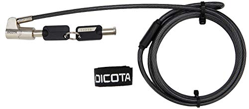 Dicota Laptopschloss Schlüsselschloss für alle Netbooks/Notebooks/Monitore/TVs oder Beamer, zusätzlicher Schlüssel dient als Ersatz