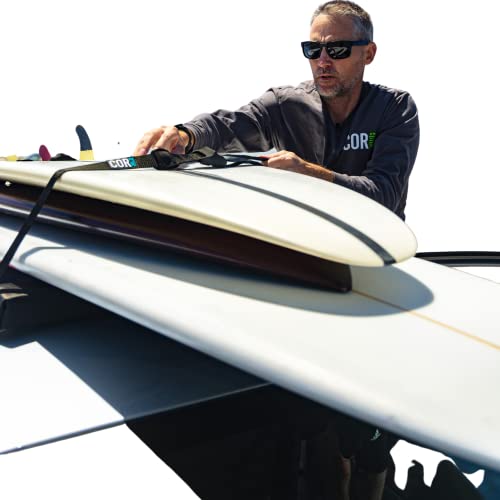 Universeller SUP-Surf-Gepäckträger für Autos | Paddle-Board-Soft-Gepäckträger für Surf-Kajak und Paddleboards mit kratzfesten Schnallen (46)