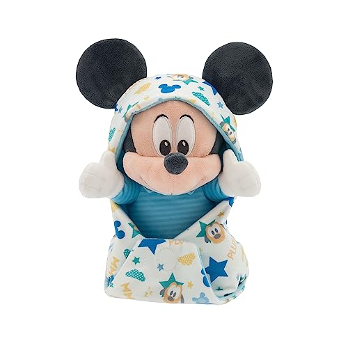 Disney Store Offizielles Baby Micky Maus Kleines Weiches Spielzeug, 27 cm, Plüschfigur mit Gestickten Details, Geeignet für Kinder Ab 0 Jahren