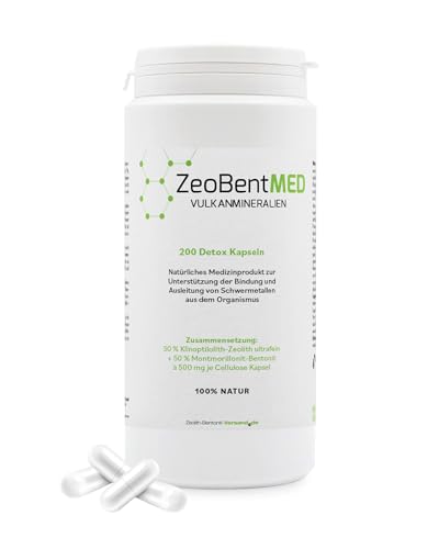 ZeoBent Med 200 Detox-Kapseln, CE zertifiziertes Medizinprodukt