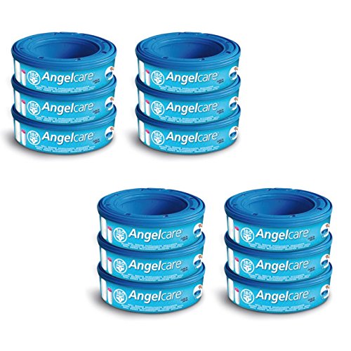 Angelcare 12 Nachfüllkassetten für Windeleimer Comfort, Deluxe und Comfort Plus