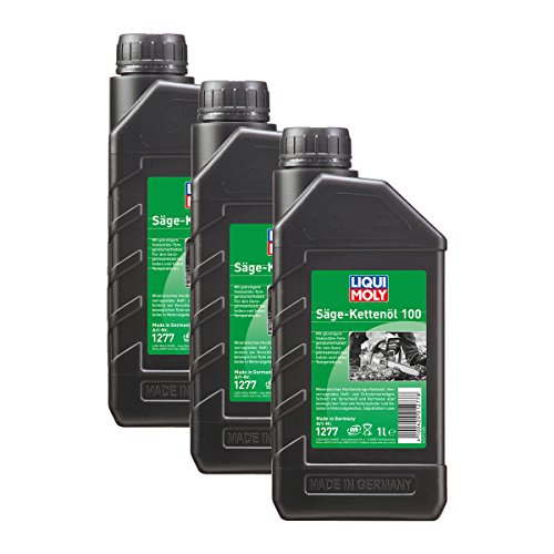 3x LIQUI MOLY 1277 Säge-Kettenöl 100 Motor Säge Ketten Öl 1L