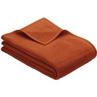 Ibena XXL Sesselschoner Porto 3560 / Sofaschoner orange/Sofaüberwurf 75x200 cm/besonders flauschig weich und angenehm warm, Baumwollmischung in hervorragender Qualität in vielen Größen erhältlich