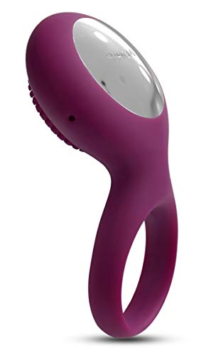 [FDA Zulassung] Svakom Tyler Cockring Vibrator mit 25 Vibrating Klitorisstimulator Silikon Wiederaufladbare Vibro Penisring Wasserdicht (Violett)