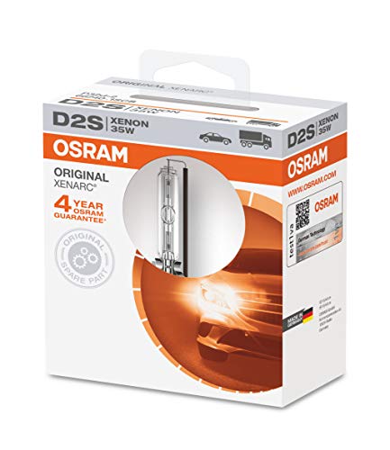 OSRAM XENARC ORIGINAL D2S HID Xenon-Brenner, Entladungslampe, Erstausrüsterqualität OEM, 66240-1SCB, Softcover Box (1 Lampe)