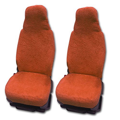 RAU Universal Sitzbezuge Schonbezüge aus 100% Frottee Farbe: Terracotta für Pilotsitze und Wohnmobile