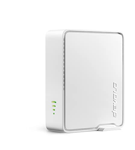 devolo WiFi 6 Repeater 5400, WLAN Repeater - bis zu 5.400 Mbit/s, Mesh WLAN Verstärker, WiFi Repeater, 2X Gigabit-LAN, WLAN Access Point, weiß