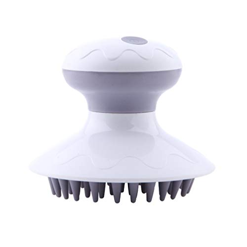 Exceart Elektrisches Kopfhautmassagegerät Tragbares Handkopfmassagegerät für Die Haarpflege (Weiß)