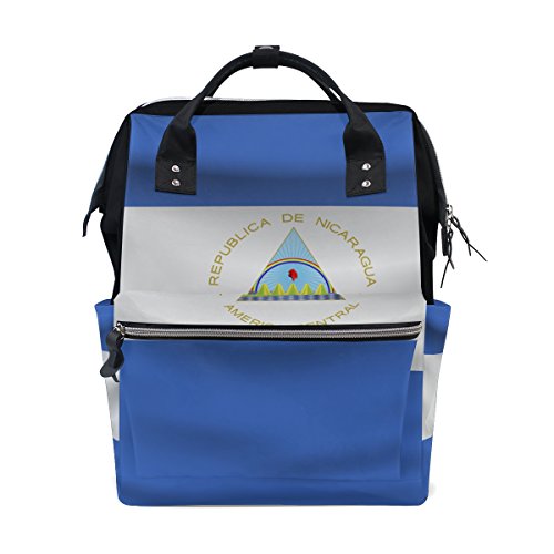 Nicaragua Flag Mommy Bags Muttertasche Reiserucksack Windeltasche Daypack Windeltasche für Babypflege