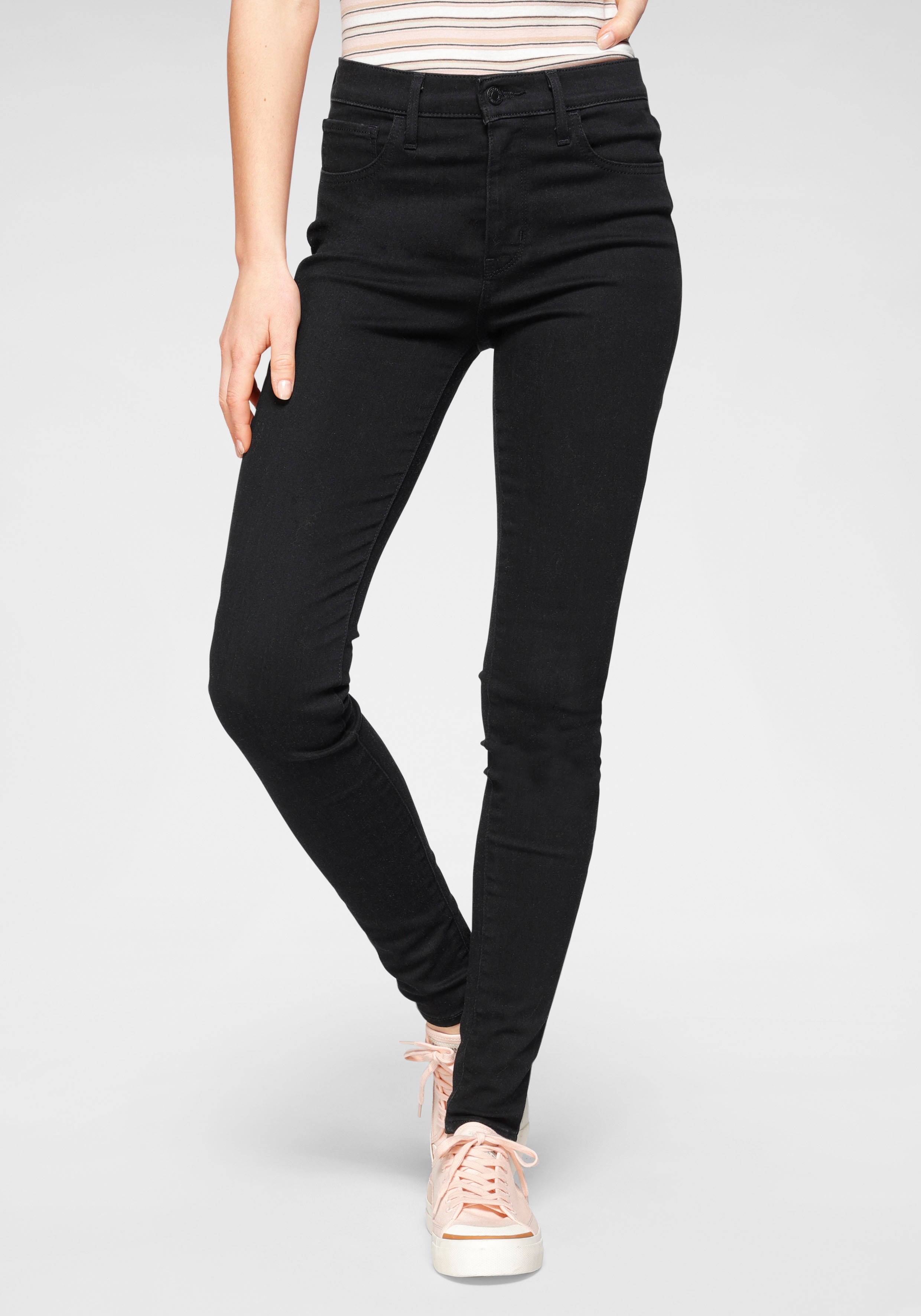 Levis Damen Jeans 720 HIGH Rise SUPER Skinny 52797-0000 Schwarz, Hosengröße:30/34