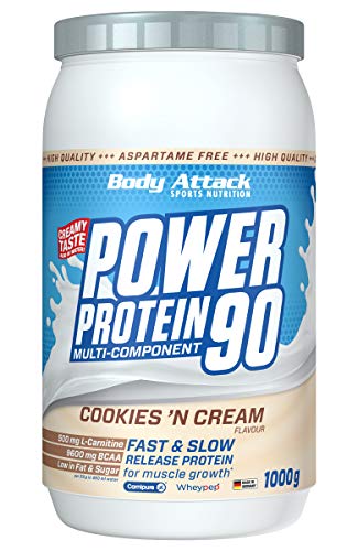 Body Attack Power Protein 90, Cookies 'n Cream, 2x1000g