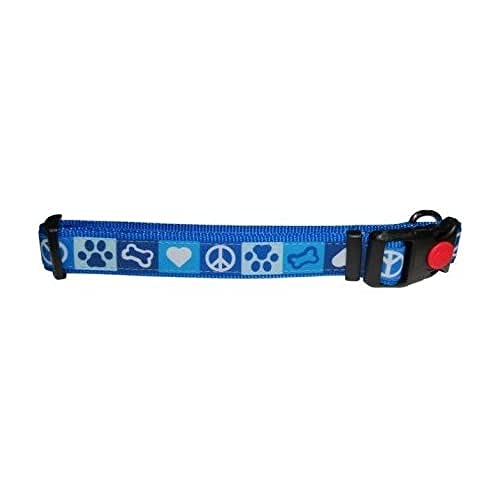 MICHI MICHI-C25 Hundehalsband Paws, XL, blau