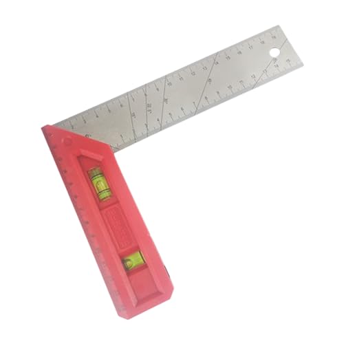 OralGos CarpenterSquare Edelstahl-Rahmen, quadratisch, L-Vierkantlineal, L-Einrahmungswerkzeug, Tischlerwinkel mit Wasserwaage