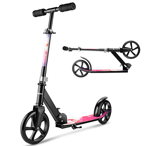 WeSkate Roller für Kinder ab 7 Jahren, Faltbarer Kick-Scooter mit 2 Rädern, große 200 mm Räder, Verstellbarer Lenker, leicht, für Jugendliche und Erwachsene bis zu 100 kg