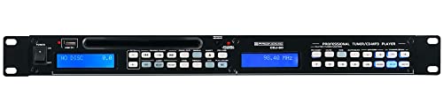 Pronomic CDJ-60 CD-Player (19" Rackformat, 1 HE, spielt CD, MP3-CD, USB, AM/FM Radio Tuner, Fernbedienung)