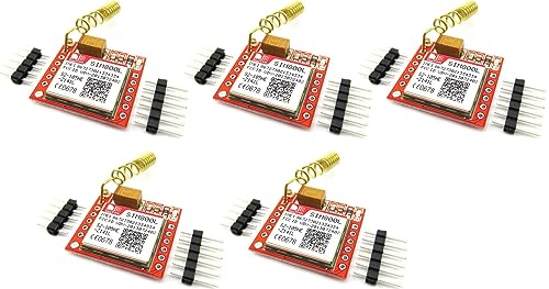 TECNOULAB 5 Stück SIM800L GPRS-Modul GSM-Karte Micro-SIM-Karte Serieller Port TTL Quad-Band mit Antenne
