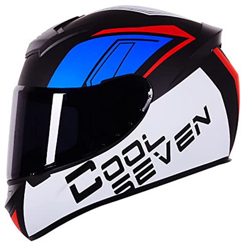 Motorradhelm mit getöntem Visier Full Face Street Helm Motorrad Moped Scooter Helm für Herren Damen DOT/ECE zugelassen,F,3XL