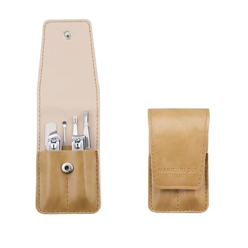 6-teiliges Nagelknipser-Set for Männer und Frauen auf speziellen Nägeln, Nagelknipser, Schere, Pediküre-Werkzeug (Color : Khaki)
