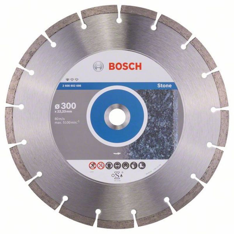 Bosch Diamanttrennscheibe Standard for Stone, 300 x 22,23 x 3,1 x 10 mm 2608602698