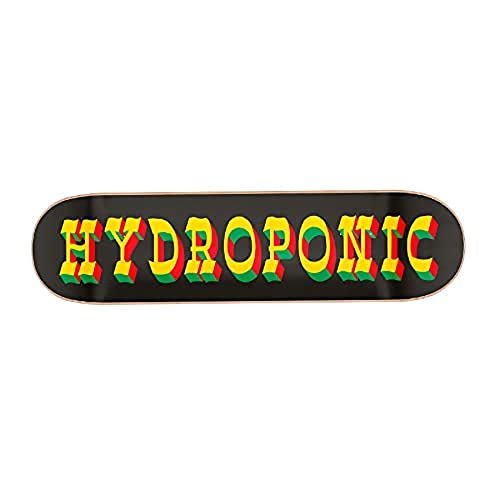 Hydroponic Unisex – Erwachsene West Skateboard Deck, Black-Rasta, 8.375"