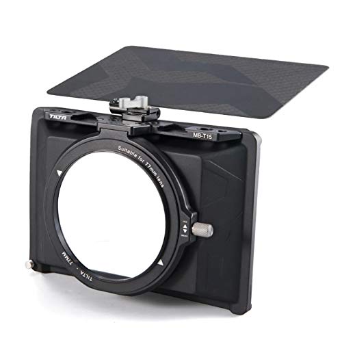 Tilta MB-T15 Mini Matte Box für spiegellose DSLR-Kameras Tilta Gegenlichtblendenzubehör Objektivring 55 mm 58 mm 77 mm 67 mm 52 mm mit oberer Flagge