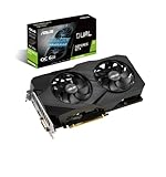 ASUS Dual Nvidia GeForce GTX 1660 Super 6GB EVO OC Edition Gaming Grafikkarte (GDDR6 Speicher, PCIe 3.0, 1x HDMI 2.0b, 1x DVI, 1x DisplayPort 1.4, DUAL-GTX1660S-O6G-EVO)