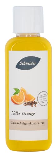 Saunabedarf Schneider - Aufgusskonzentrat Nelke-Orange - süßer, würzig-fruchtiger Saunaaufguss - 250ml Inhalt