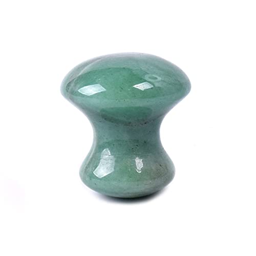 Traditioneller Scraper-Massagepilz aus grünem Hautpflegewerkzeug for Schaben der Rücken-Nacken-Massage, 1St (Color : Green Aventurine)